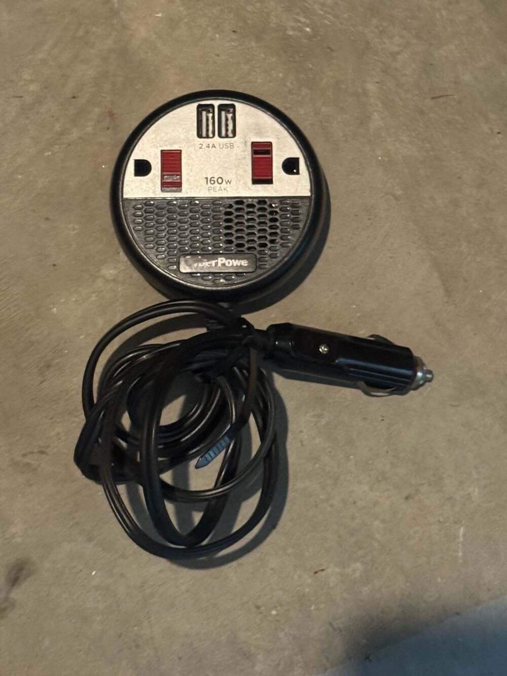 CyberPower 160W Power Inverter CPS160PPB2U with 2 AC Outlets and 2 USB Ports